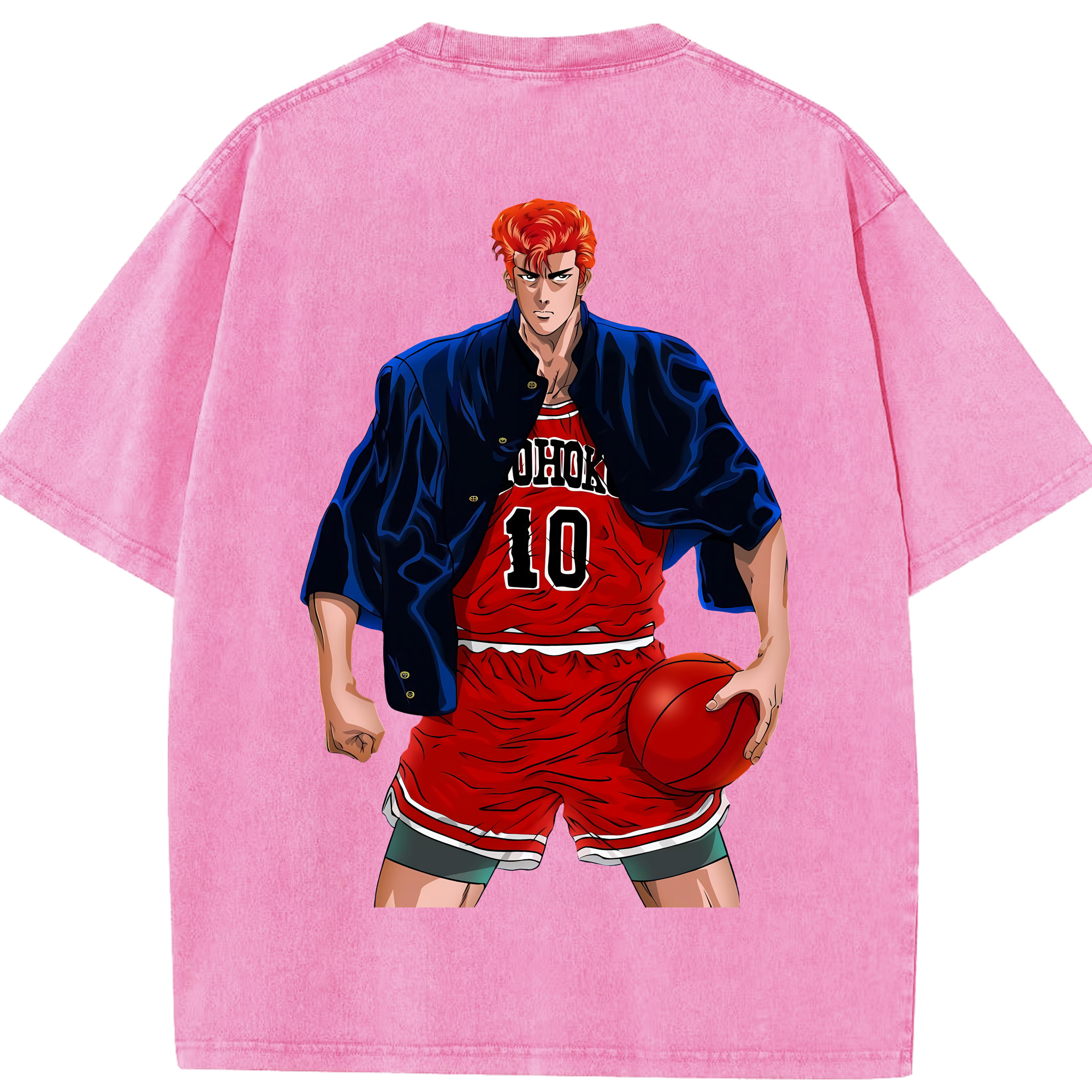 （画像用） SLAM DUNK／スラムダンク 綿100% ヴィンテージ風 半袖Tシャツ（背面プリント）
